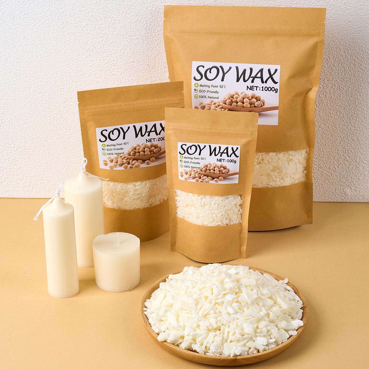 Candle Making Supplies Online - 1 Pfund reinweißes Sojawachs für handgemachte