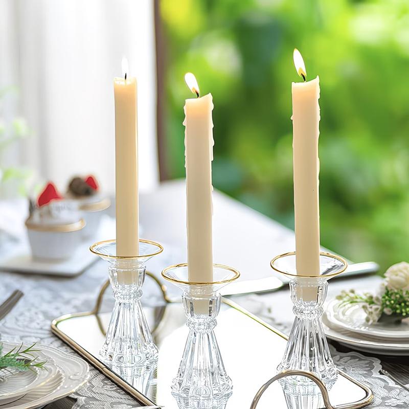 Candle Supplies For Sale - Bestseller 3er-Pack Glas-Kerzenhalter mit Wachsschutz und