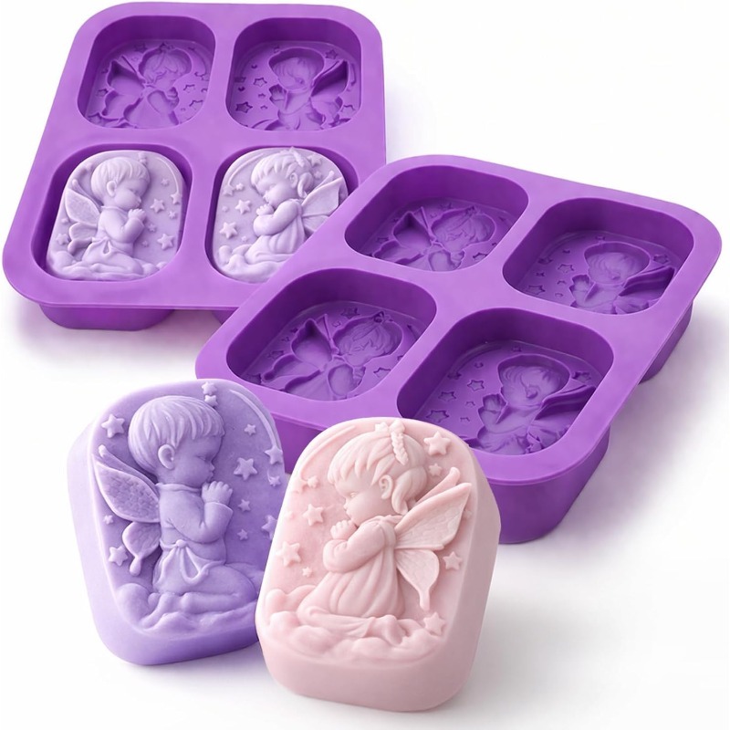 Candle Supplies Storage - Engel-Silikonform für Seifenherstellung, Design mit betenden