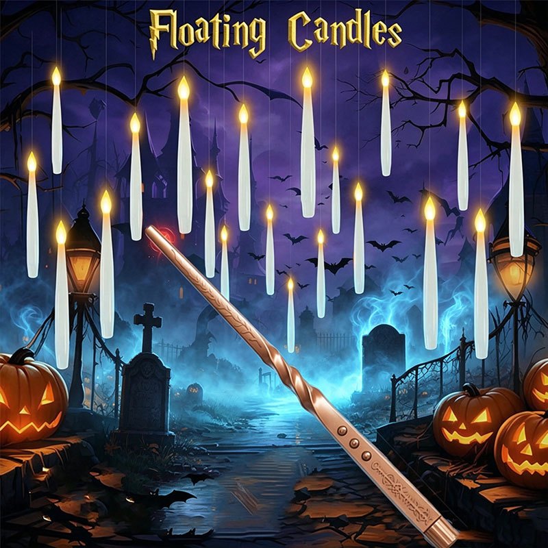 Candle Supplies Free Shipping - Magische schwebende Kerzen mit Zauberstab, flammenlose