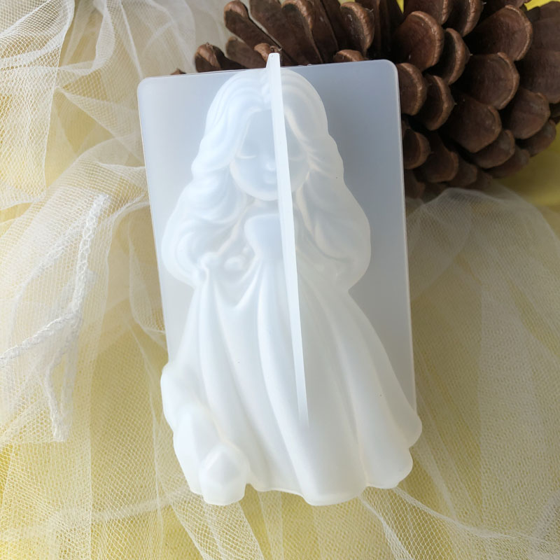 3D süße Prinzessin Silikon Ker – Candle Making Supplies Online Bewertung und Preis