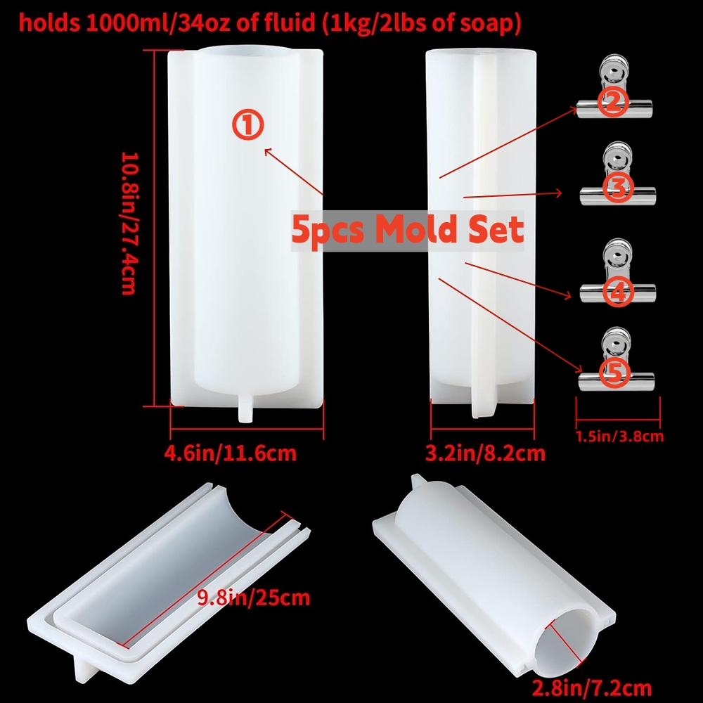 Große Zylinder-Seifenform mit  – Candle Supplies Storage Bewertung und Preis